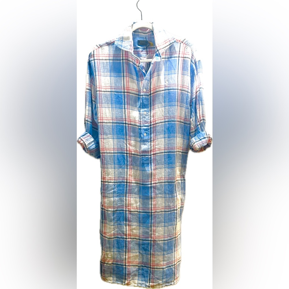 ⭐️RALPH LAUREN NEVER WORN SHIRTDRESS⭐️NWT⭐️LINEN size 4⭐️